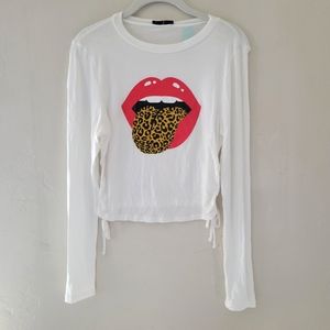 G MINI ROLLING STONES  MEDIUM SHIRT WITH A TIE ON THE SIDES